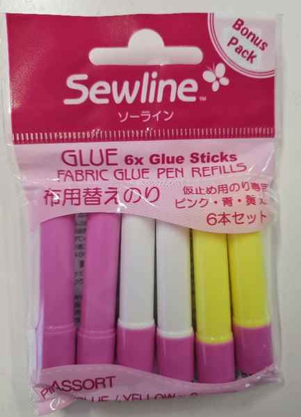 Fabric glue stick REFILLS x 6 - Sewline