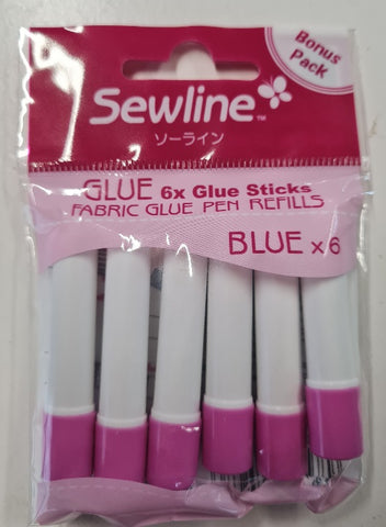 Fabric glue stick REFILLS x 6 - Sewline