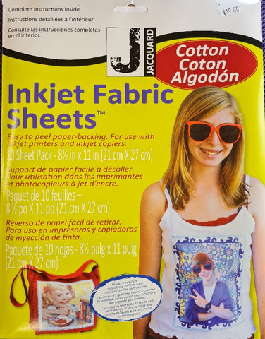 Inkjet fabric sheets - 10 x cotton