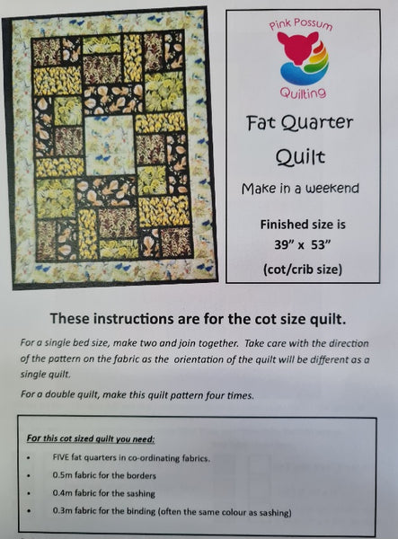 Fat Quarter Quilt pattern
