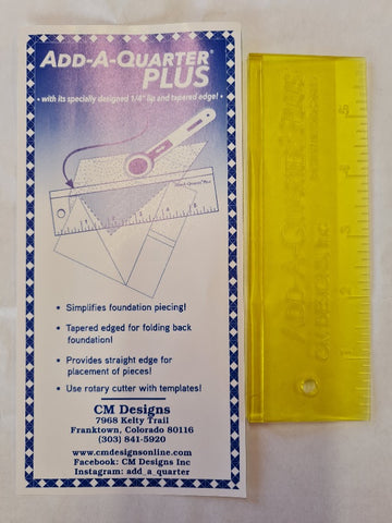 Add-a-quarter plus ruler 6"