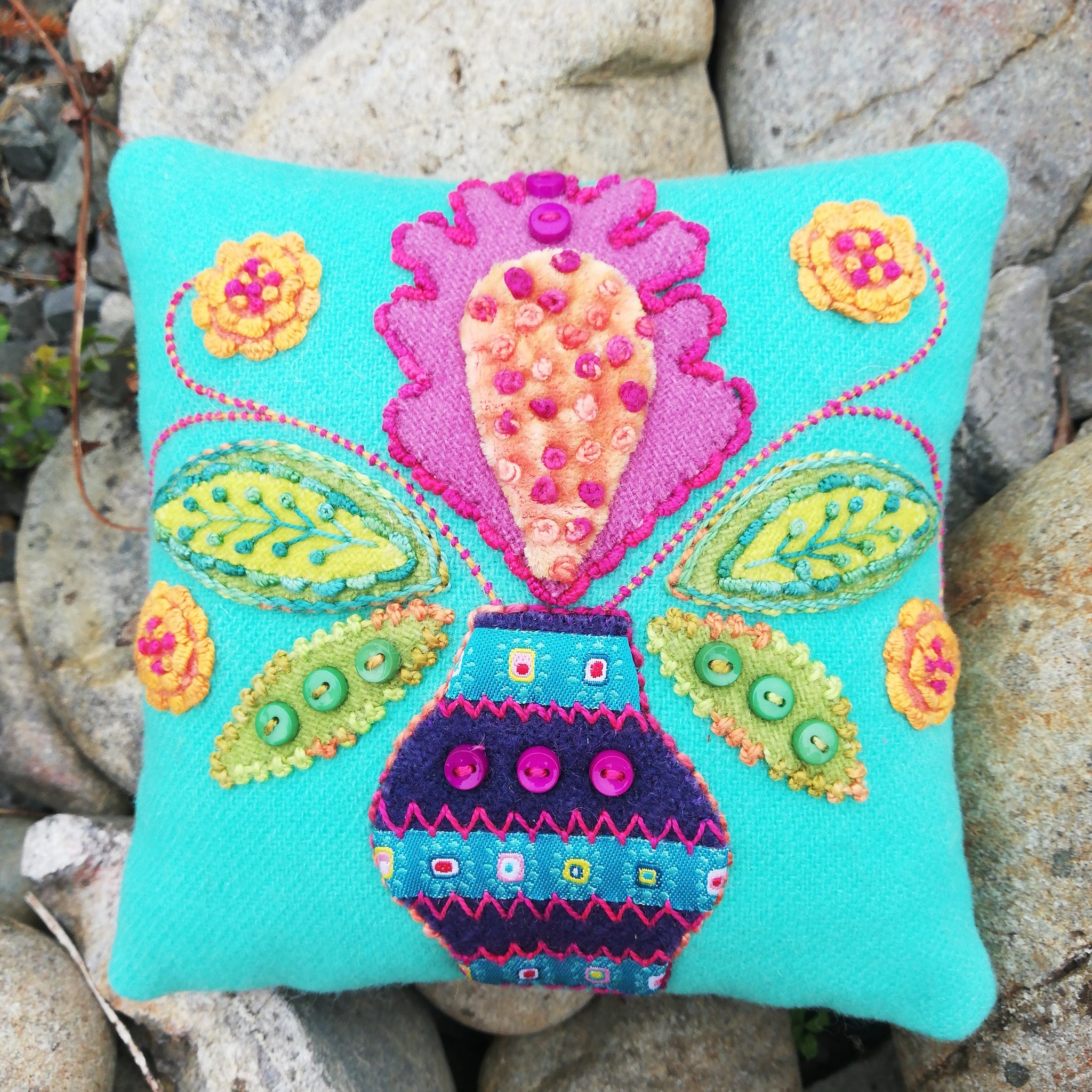 Canna Blossom pincushion kit