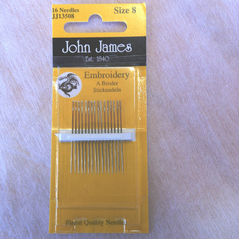 John James -  Embroidery needles - size 8