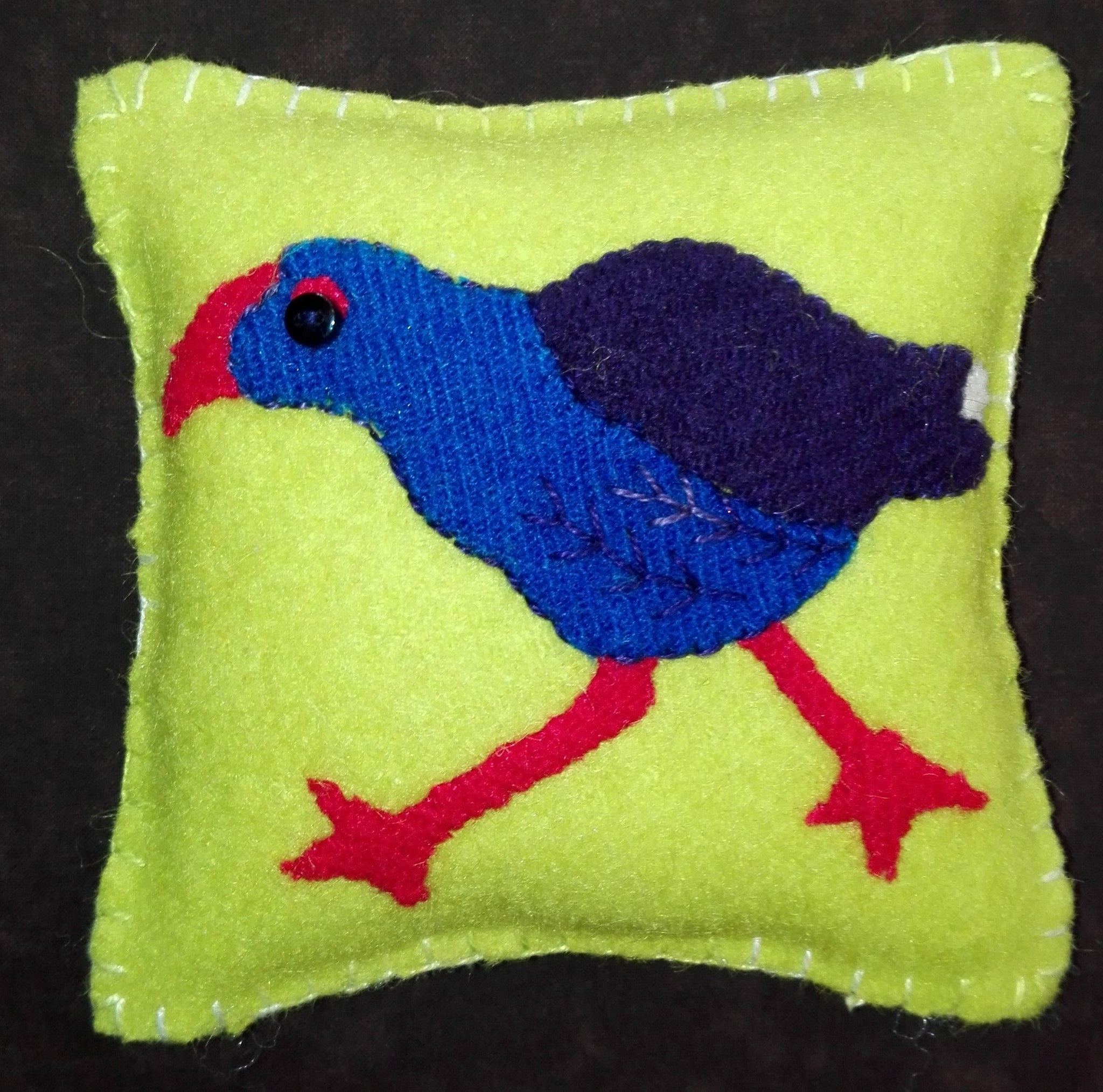 Pukeko Woolly Bird Pin Cushion Kit by Sue Roper
