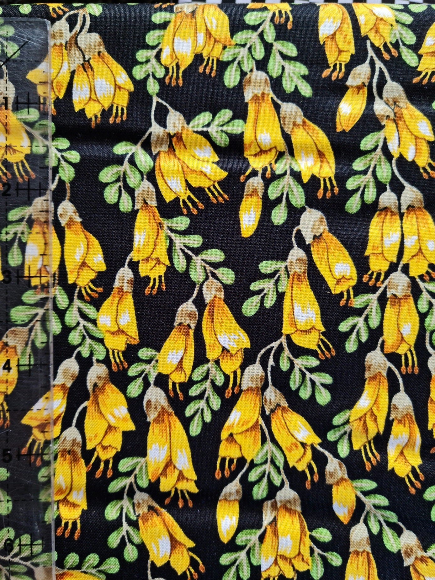 Kowhai Blossoms cotton fabric
