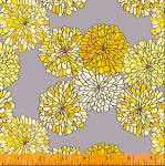 Laura Heine, Mums Flowers - cotton fabric