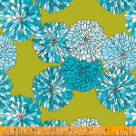 Laura Heine, Mums Flowers - cotton fabric