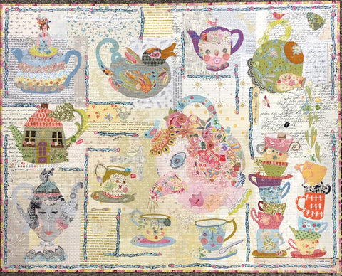 Tea Party Collage  Pattern by Laura Heine