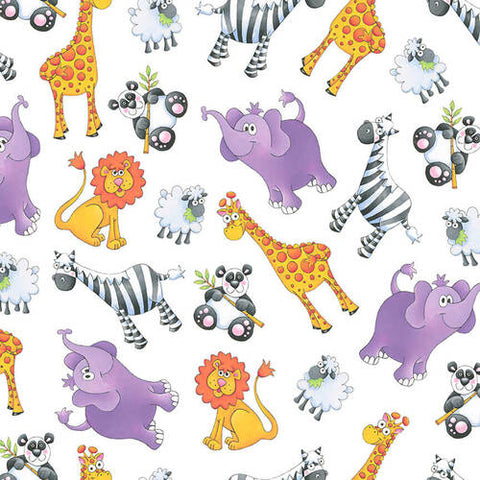 Noah's Story, Animal Toss- cotton fabric