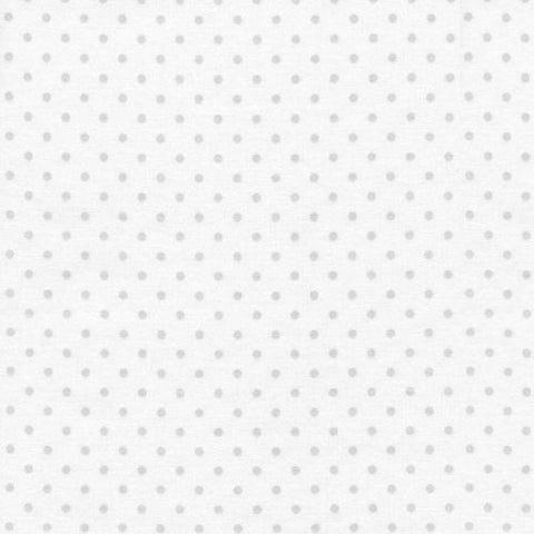 Dotty Basic, Silver - cotton fabric