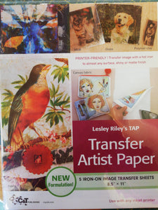 TAP artist transfer paper Lesley Riley
