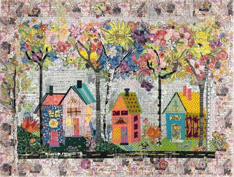 Birch Street Collage Pattern by Laura Heine