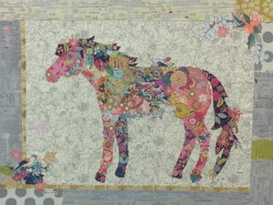 Confetti Horse Collage Quilt Pattern by Laura Heine