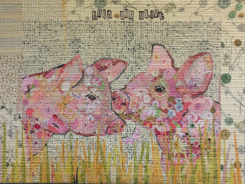 Lola and Olive Collage Pattern by Laura Heine