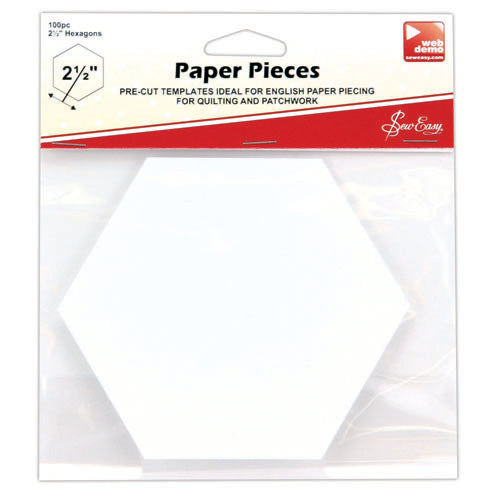 1.5” Hexagon paper Templates-100 pieces