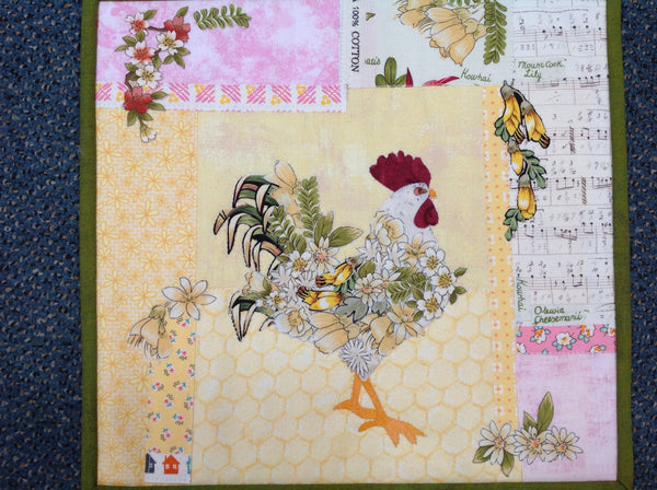 NZ Floral Rooster Collage Kit - Sue Roper