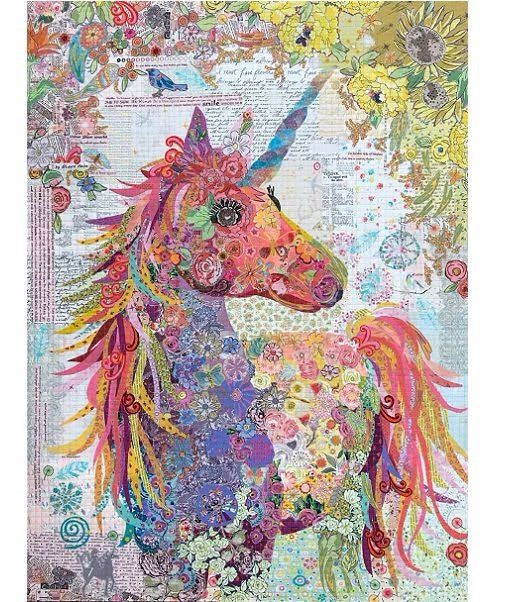 Nola Unicorn Collage Quilt Pattern by Laura Heine