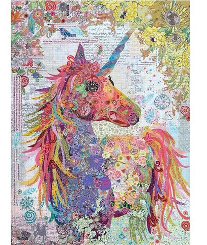 Nola Unicorn Collage Quilt Pattern by Laura Heine