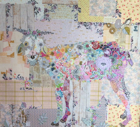 Billie the Goat Collage Quilt Pattern by Laura Heine