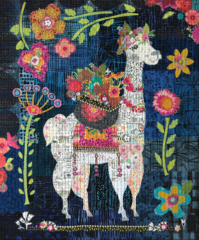 Indie the Llama Collage Pattern by Laura Heine