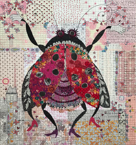 Scarlett Lady Bird collage pattern by Laura Heine